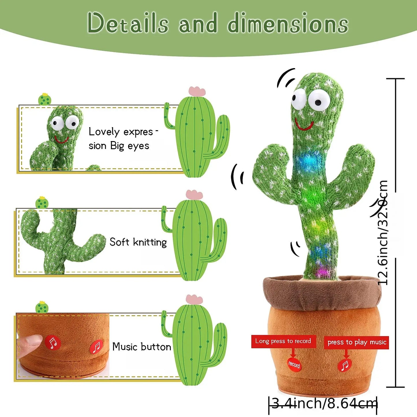 VENDORA™-Cacto Dancing Cactus Plush Toy