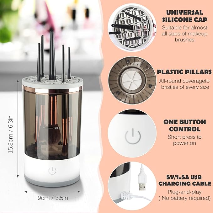 VENDORA™-Electric Makeup Brush Cleaner